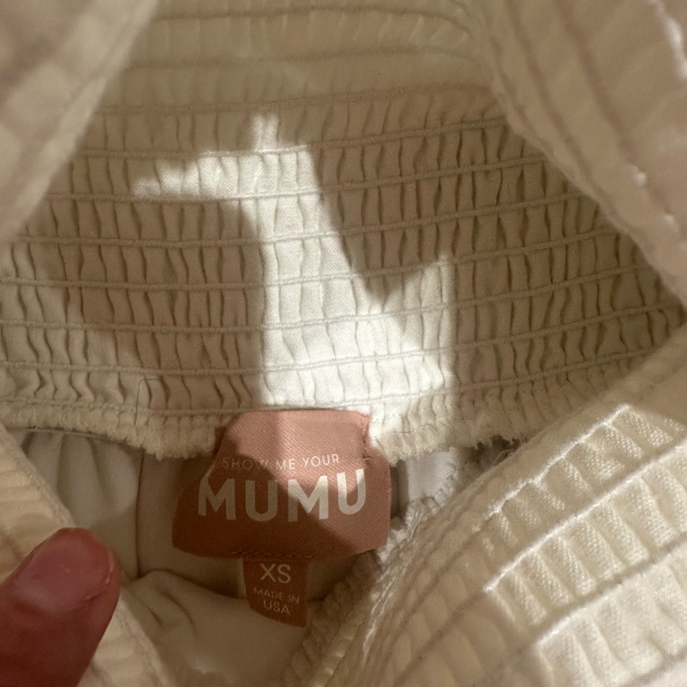 White Puff Sleeve Show Me Your Mumu Dress - Picture 2 of 3